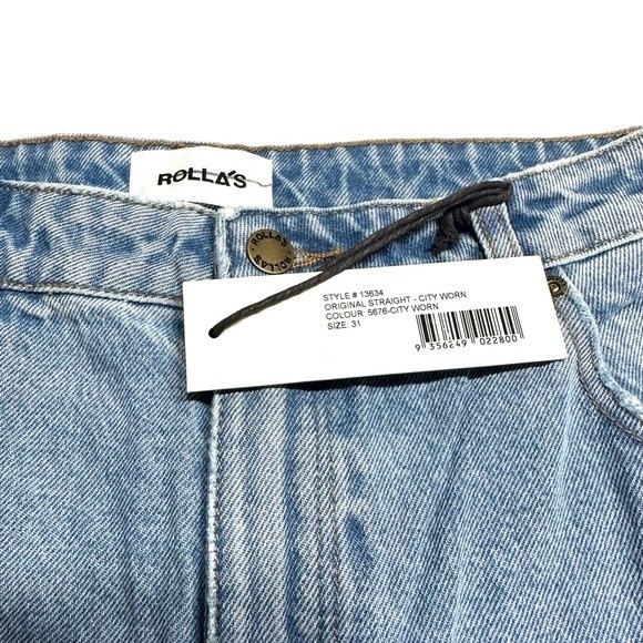 ROLLA’S Women’s High Rise Original Straight Leg Jeans In City Worn Size … - Picture 9 of 11